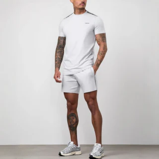Schmal geschnittenes, schnell trocknendes, leichtes T-Shirt aus Baumwolle/Spandex für Herren · 2