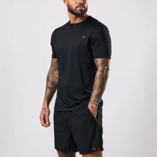 Camiseta masculina de elastano leve e de secagem rápida e justa · 1