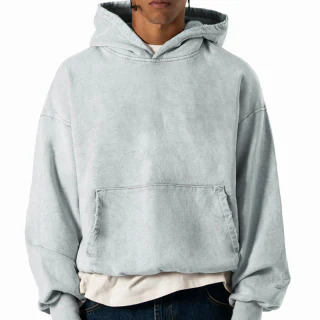 Men's boxy-fit heavyweight cotton hoodie · 1
