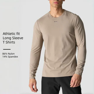 メンズ スリムフィット速乾長袖 T シャツ · 1