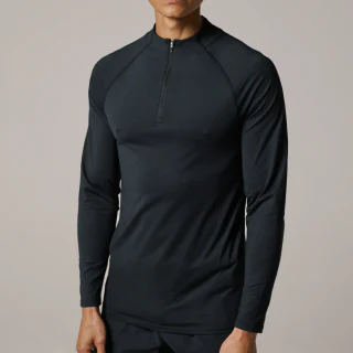 Camisa de hombre de manga larga con cremallera de un cuarto · 3