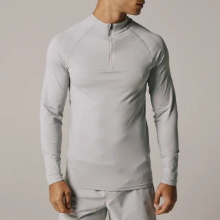 Camisa de hombre de manga larga con cremallera de un cuarto · 5