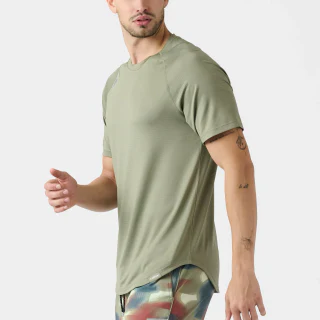Camiseta ligera de poliéster/spandex de secado rápido para hombre · 1