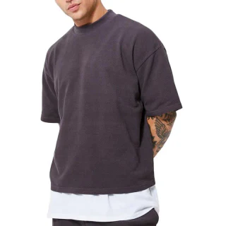 Men's oversized boxy-fit cotton T-shirt · 1