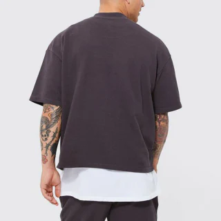 Men's oversized boxy-fit cotton T-shirt · 3