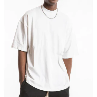 Übergroßes, kastenförmiges Herren-T-Shirt aus schwerer Baumwolle · 4