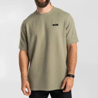 Camiseta de hombre en punto gofrado de algodón/poliéster · 1