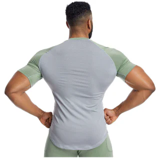 Men's slim-fit quick-dry polyester/spandex T-shirt · 2