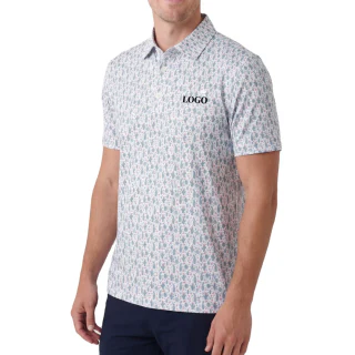 Free Design Performance Custom Digital Printing Sports Soft Moisture Wicking Quick Dry Four-Way Stretch Anti-Bacterial Golf · 1