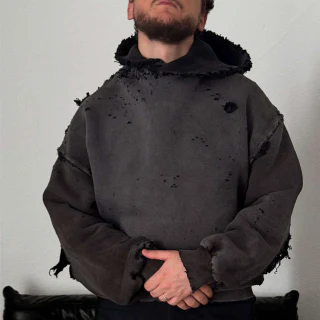 Men's heavyweight acid-wash hoodie · 2