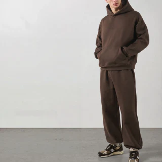 Sweat à capuche en coton/polyester épais coupe boxy pour hommes · 400 g/m² · 2