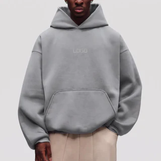 Sweat à capuche homme oversize boxy en polyester · 1