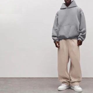 Sweat à capuche homme oversize boxy en polyester · 2