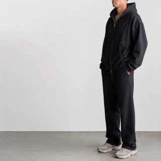Sudadera con capucha de hombre boxy-fit de algodón pesado con cremallera · 2
