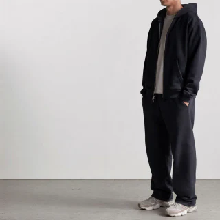 Sweat à capuche zippé en coton épais pour homme · 2