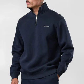 Sweat homme en coton à quart de zip · 1