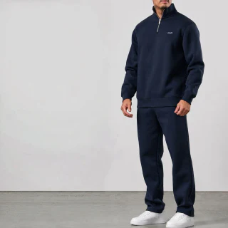 Sweat homme en coton à quart de zip · 2