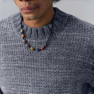 Men's jacquard long-sleeve crew-neck sweater · 3