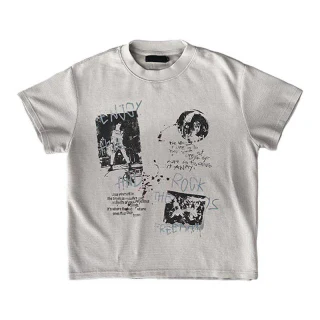 男款大廓形寬鬆棉質 T 卹 · 220 GSM · 1