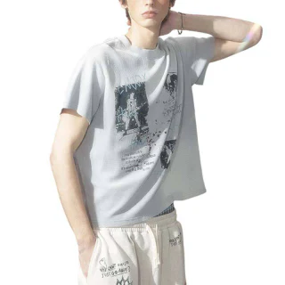 男款大廓形寬鬆棉質 T 卹 · 220 GSM · 4