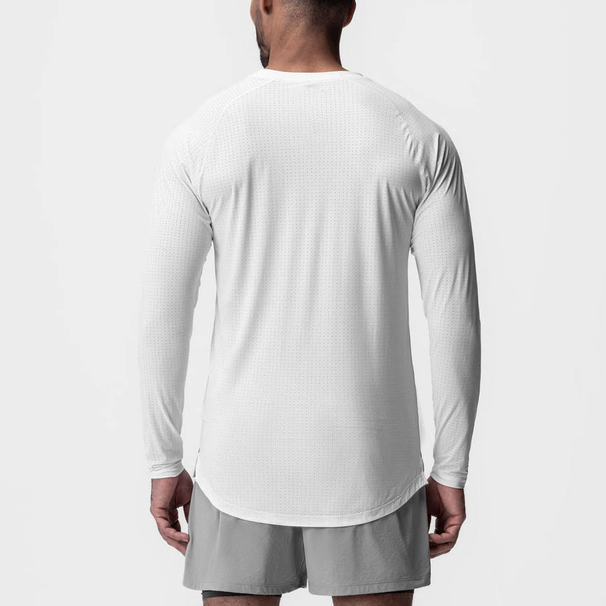 T-shirt oversize da uomo in cotone a maniche lunghe · 2