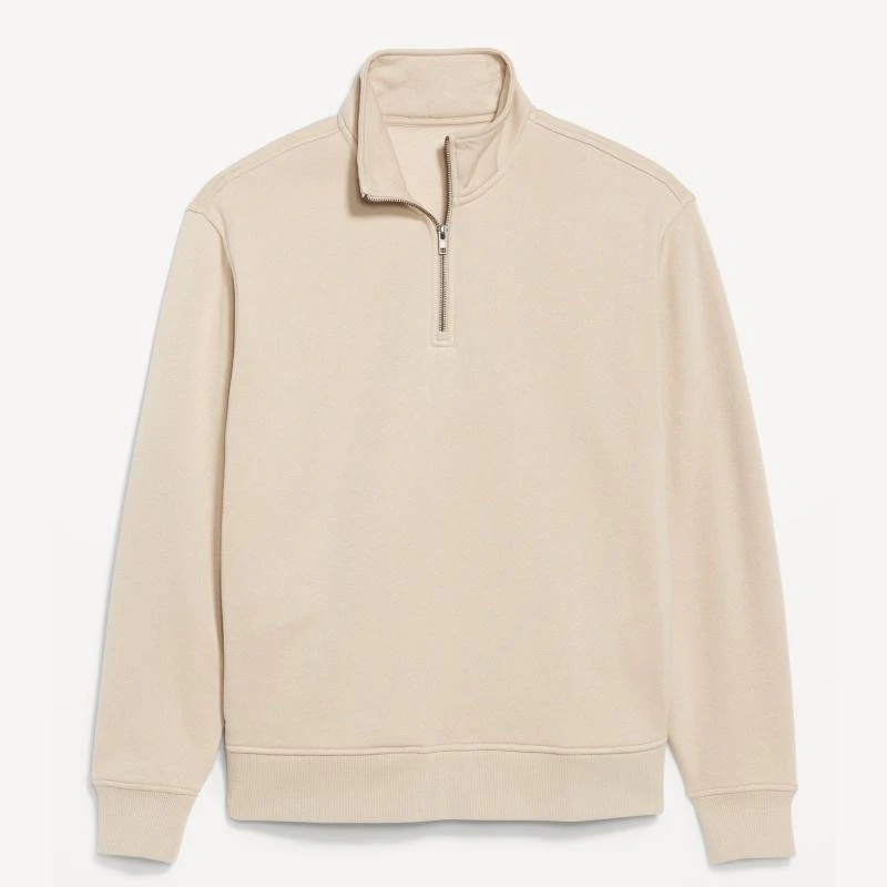 Men's quarter-zip cotton hoodie · 2
