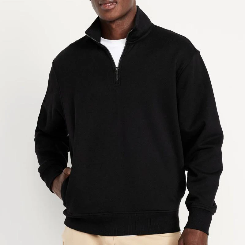 Men's quarter-zip cotton hoodie · 5