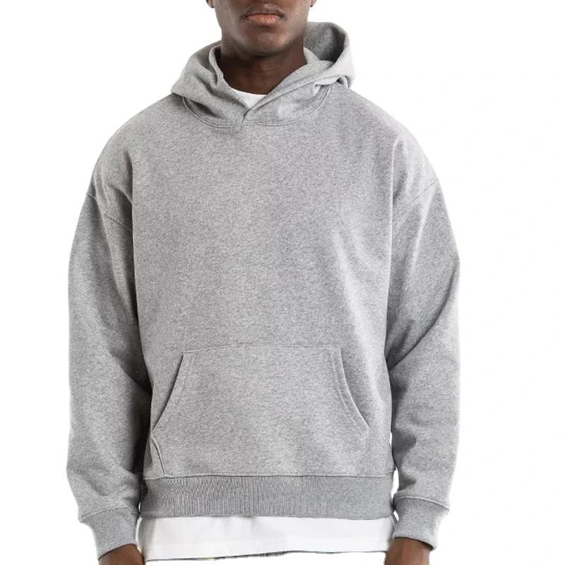Sweat à capuche zippé oversize en coton épais pour homme · 2