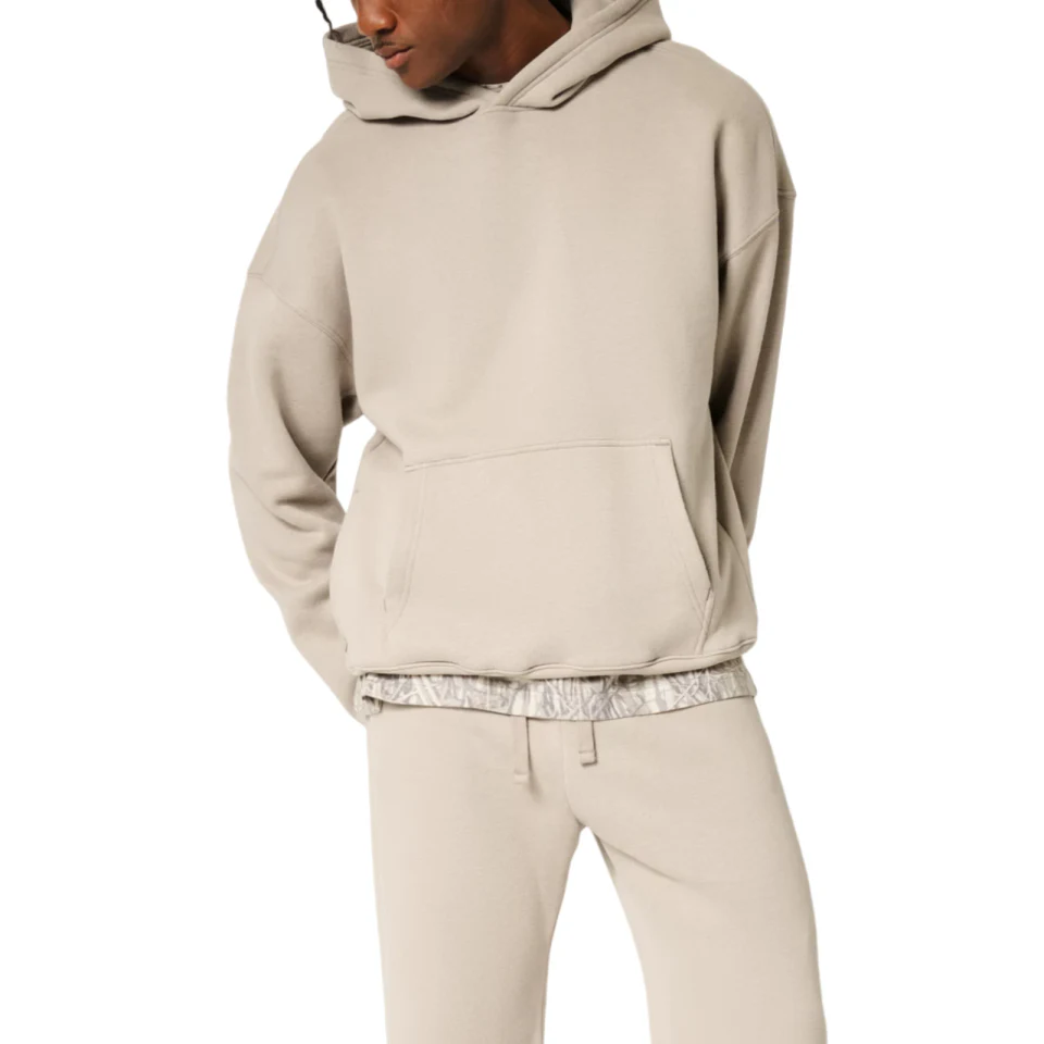 Men's quarter-zip cotton hoodie · 1