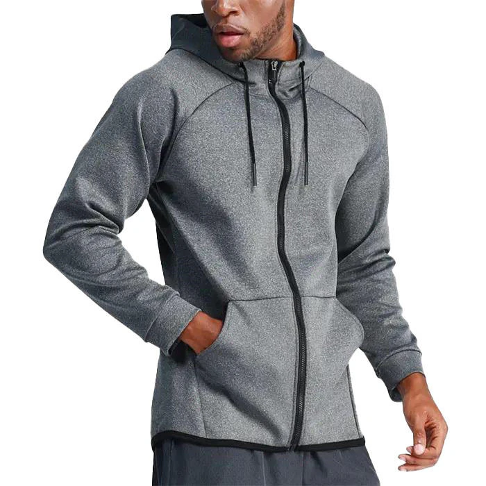 Men's zip-up cotton hoodie · 1