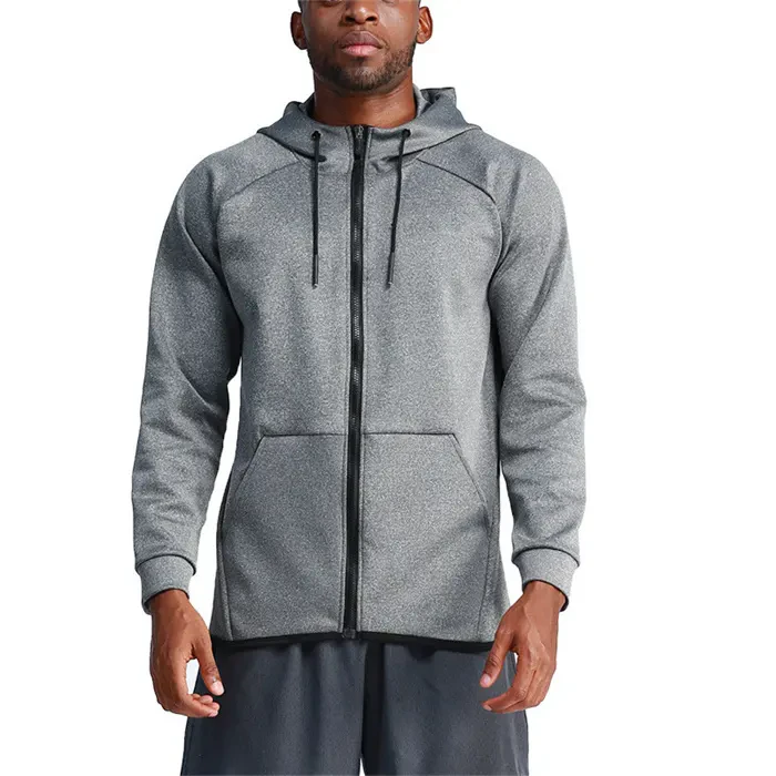 Men's zip-up cotton hoodie · 2