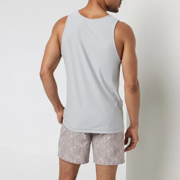 Regata masculina de algodão sem mangas · 2