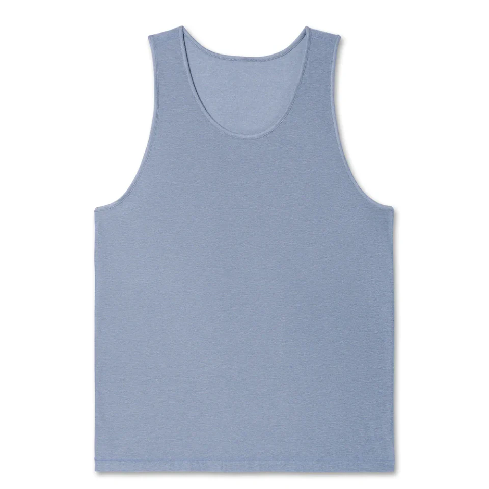 Regata masculina de algodão sem mangas · 6