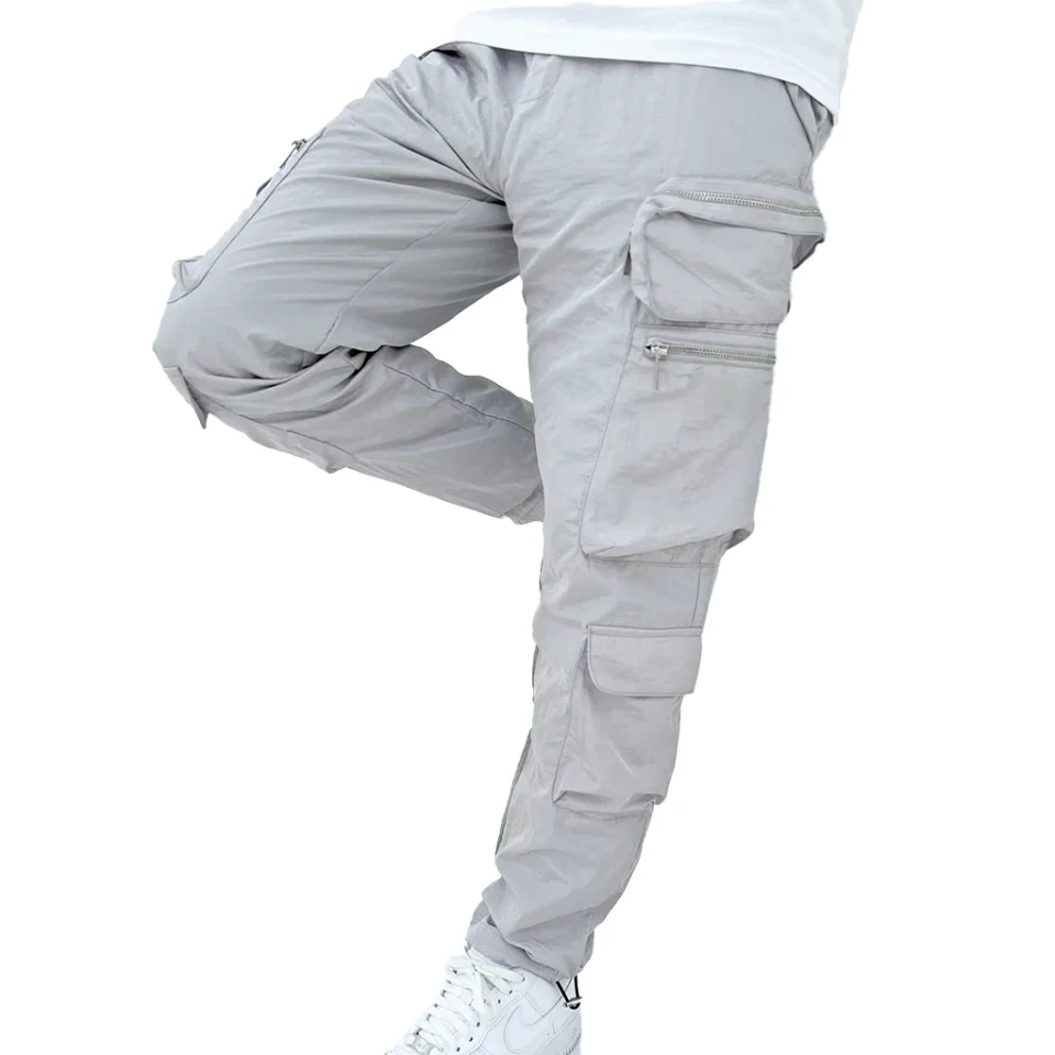 Men's zip-up cargo polyester joggers · 5