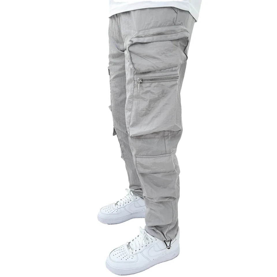 Men's zip-up cargo polyester joggers · 6