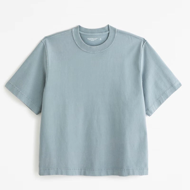 Übergroßes, schweres Baumwoll-T-Shirt mit Rundhalsausschnitt · 6