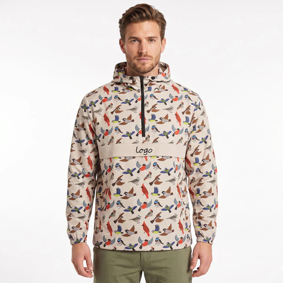 Men's quarter-zip long-sleeve hoodie