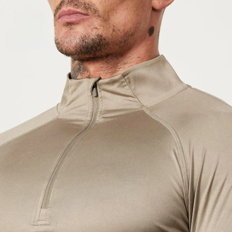 Schmal geschnittenes, leichtes Herren-T-Shirt mit Viertelreißverschluss · 6