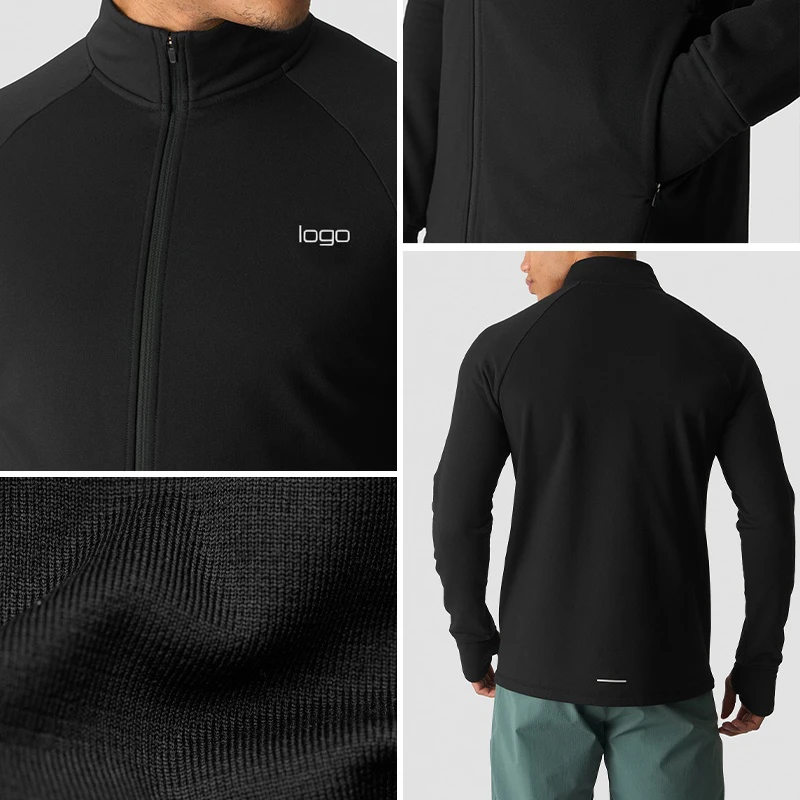 Herren-Jacke aus Polyester/Spandex mit langen Ärmeln und Reißverschluss · 3