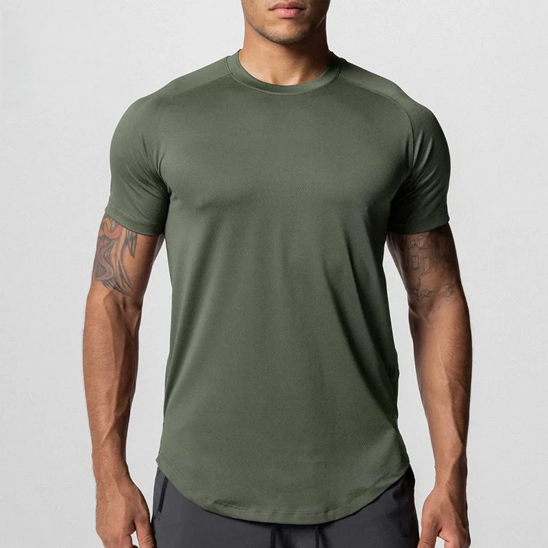 Schnell trocknendes, leichtes Spandex-T-Shirt für Herren · 1
