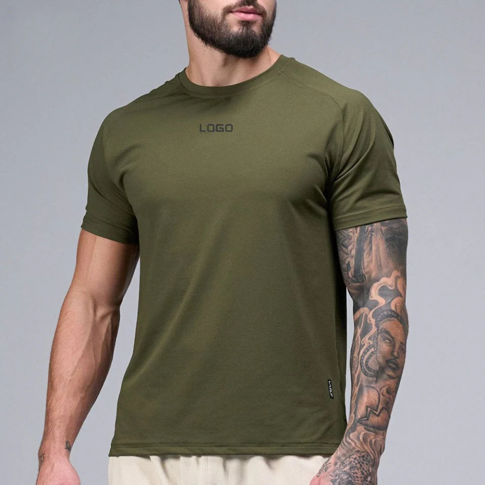 Men's quick-dry lightweight cotton/spandex T-shirt · 1