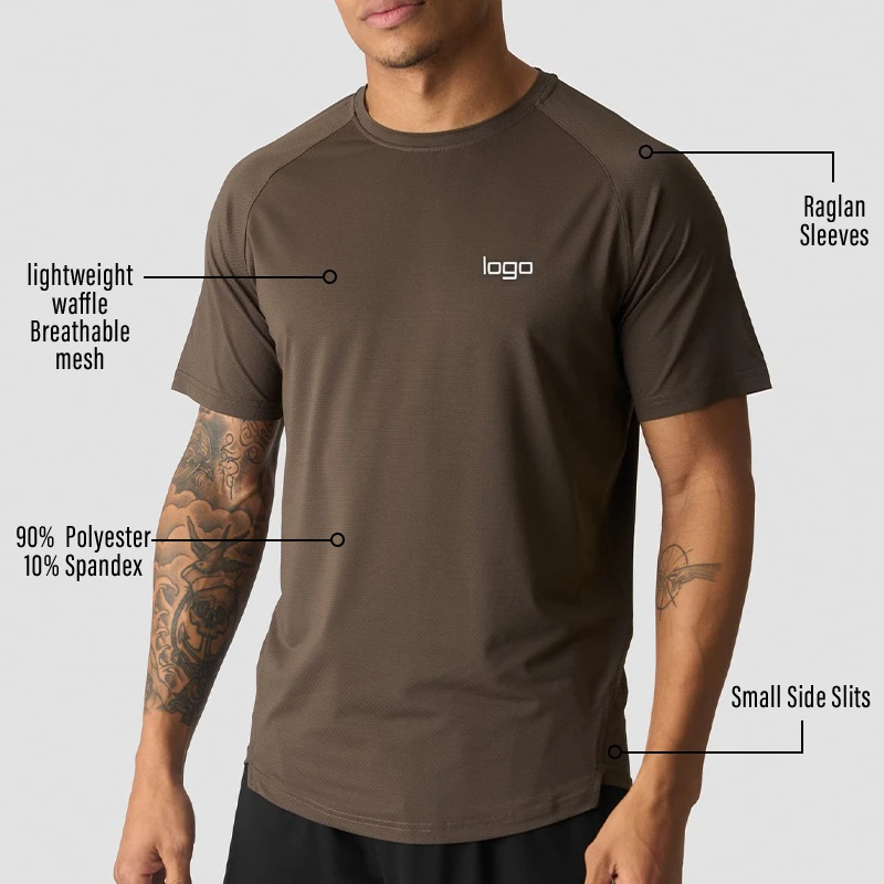 Men's quick-dry waffle-knit T-shirt · 2