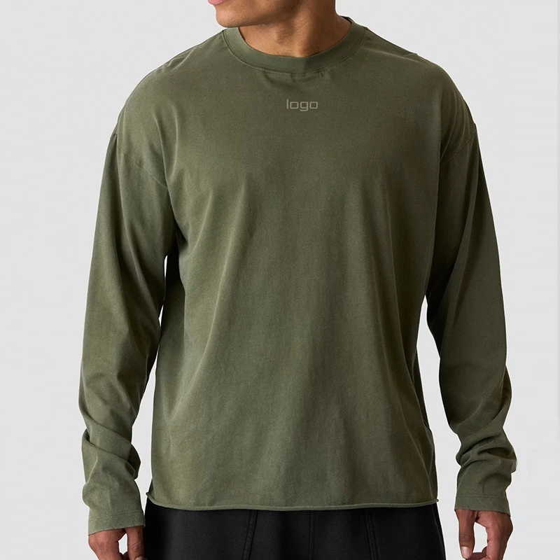 Langärmliges Herren-T-Shirt aus Baumwolle · 1