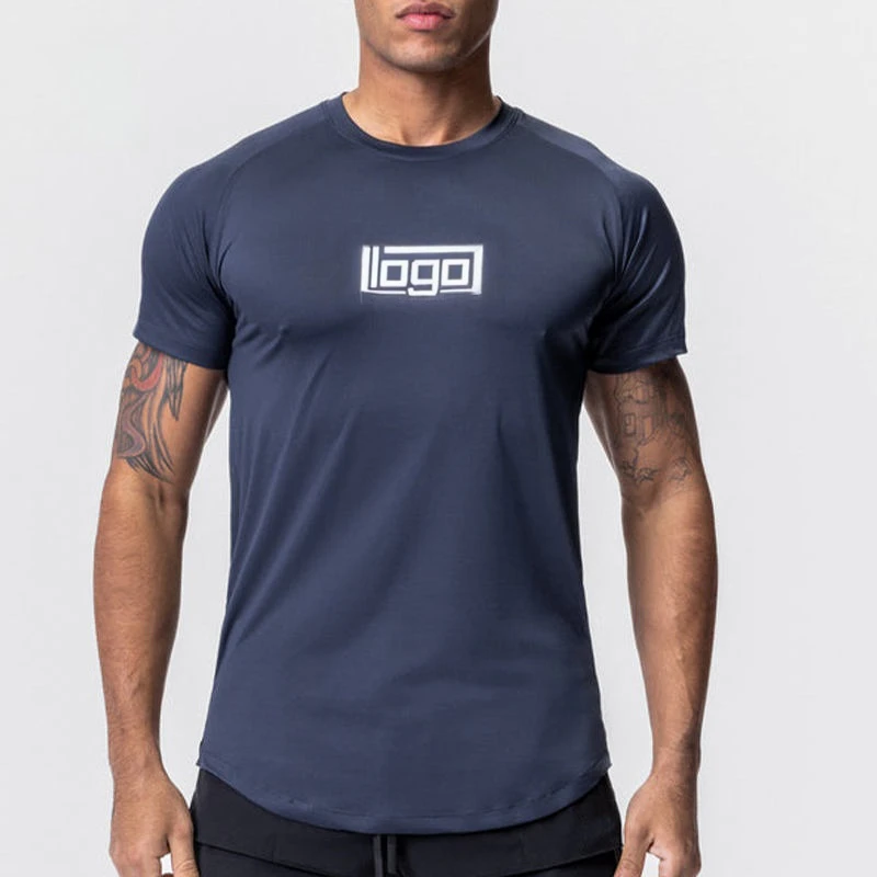 เสื้อยืดไนลอน/สแปนเด็กซ์น้ำหนักเบาแห้งเร็วสำหรับผู้ชาย · 1
