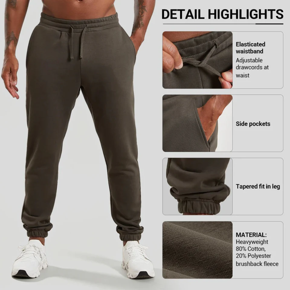 Men's heavyweight cotton/polyester joggers · 2