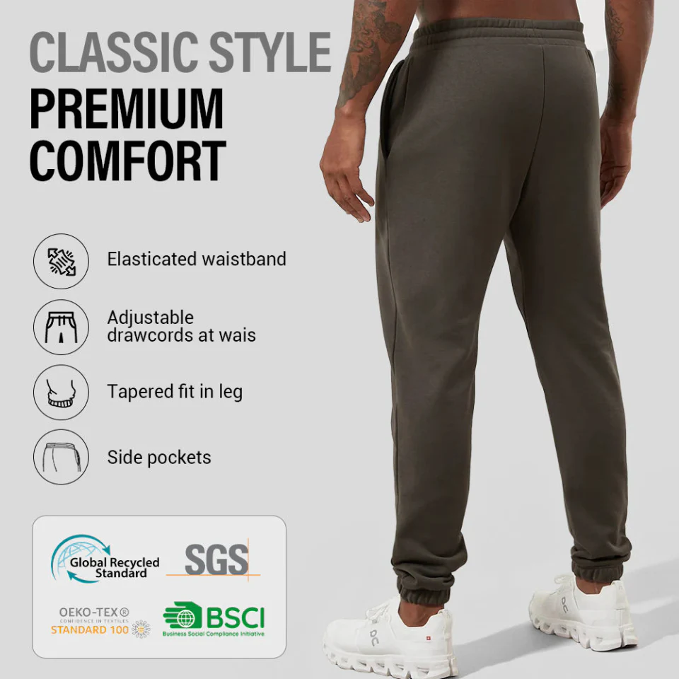 Men's heavyweight cotton/polyester joggers · 3