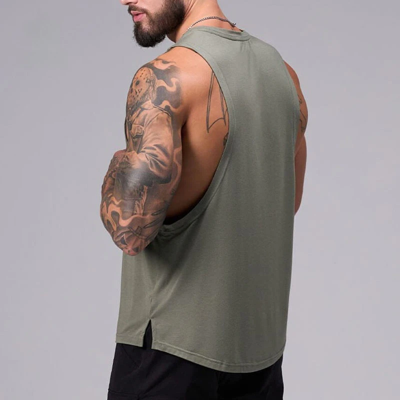 Débardeur sans manches en polyester/élasthanne à séchage rapide pour hommes · 3