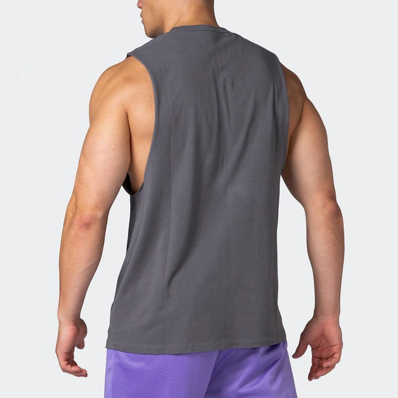 Men's heavyweight acid-wash sleeveless cotton tank top · 6
