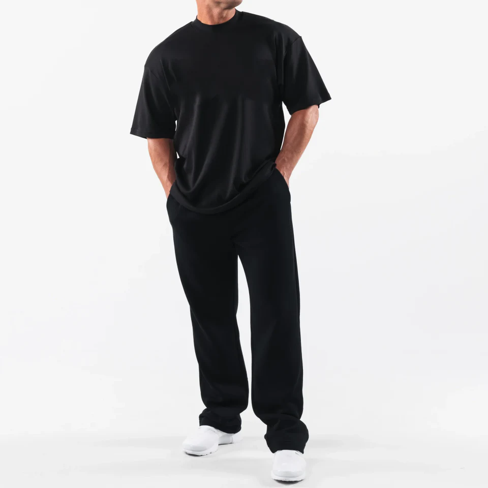 Camiseta masculina oversized de algodão pesado · 5
