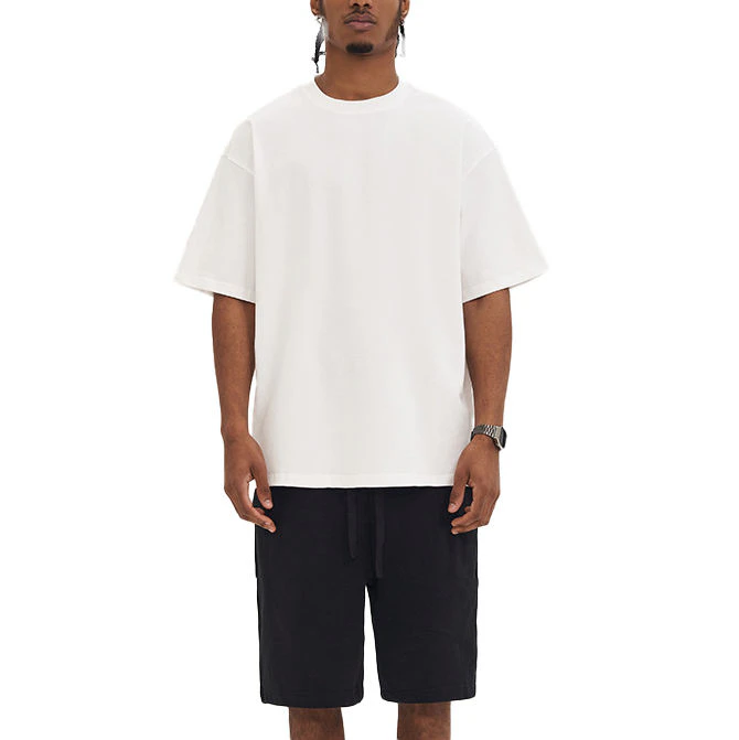 Camiseta oversize de hombre de algodón pesado · 2